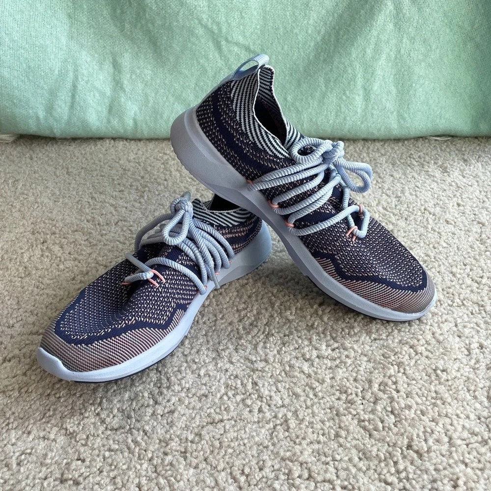 Fabletics Culver Knit Abyss Blue Violet Pink Train Performance Sneaker Size 7.5